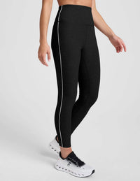 BEYOND YOGA Spacedye Ready Midi Leggings in black - women's pants - detail view