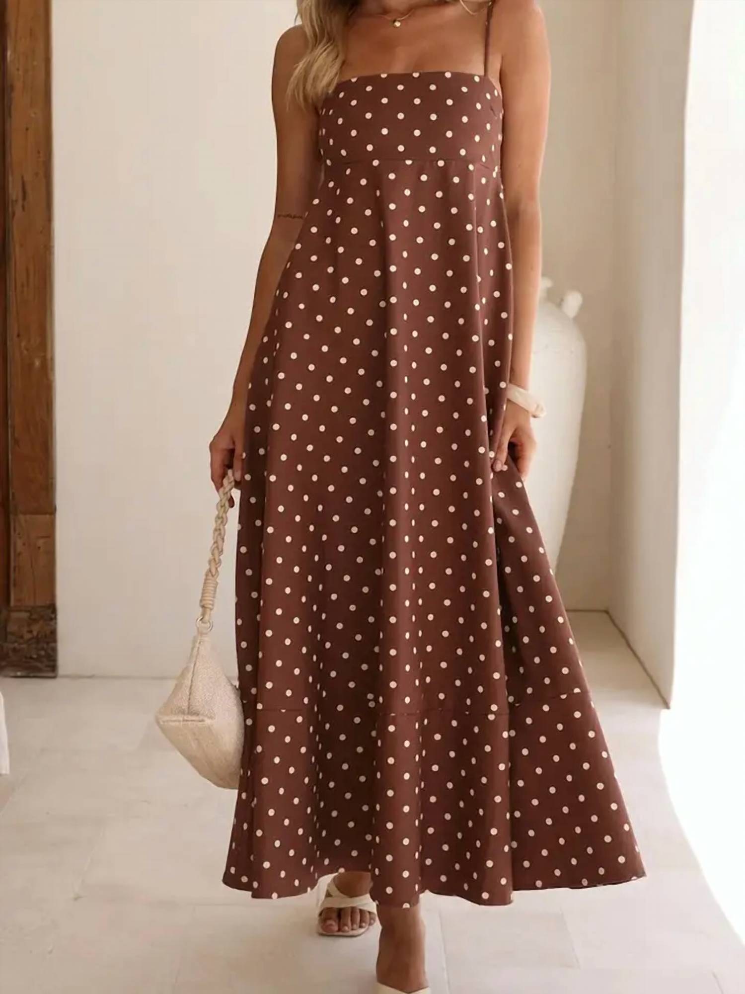 Mccolin - Women's Strappy Maxi Dress