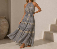 Mystery Resort - Elena Halter Maxi Dress