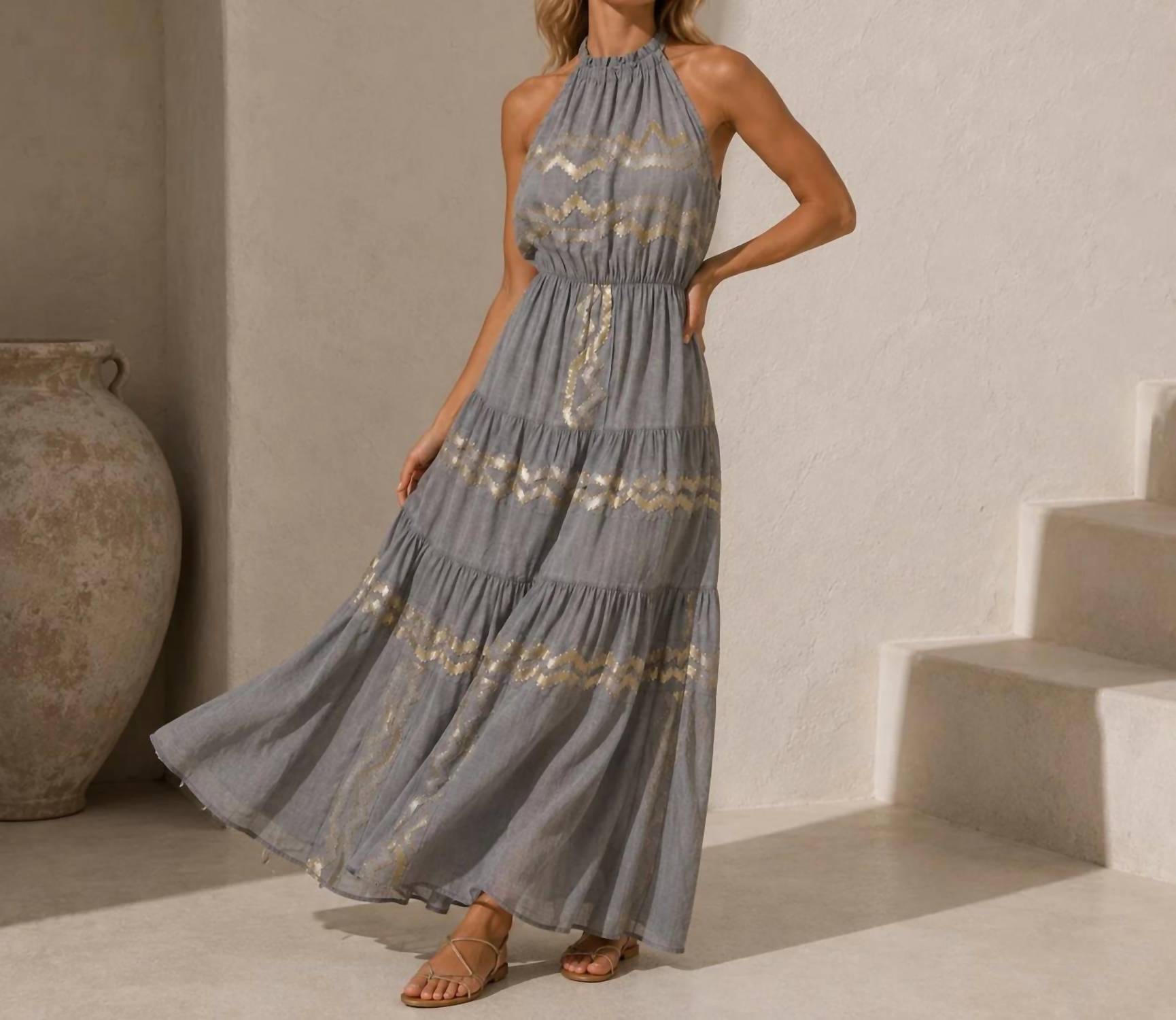 Mystery Resort - Elena Halter Maxi Dress