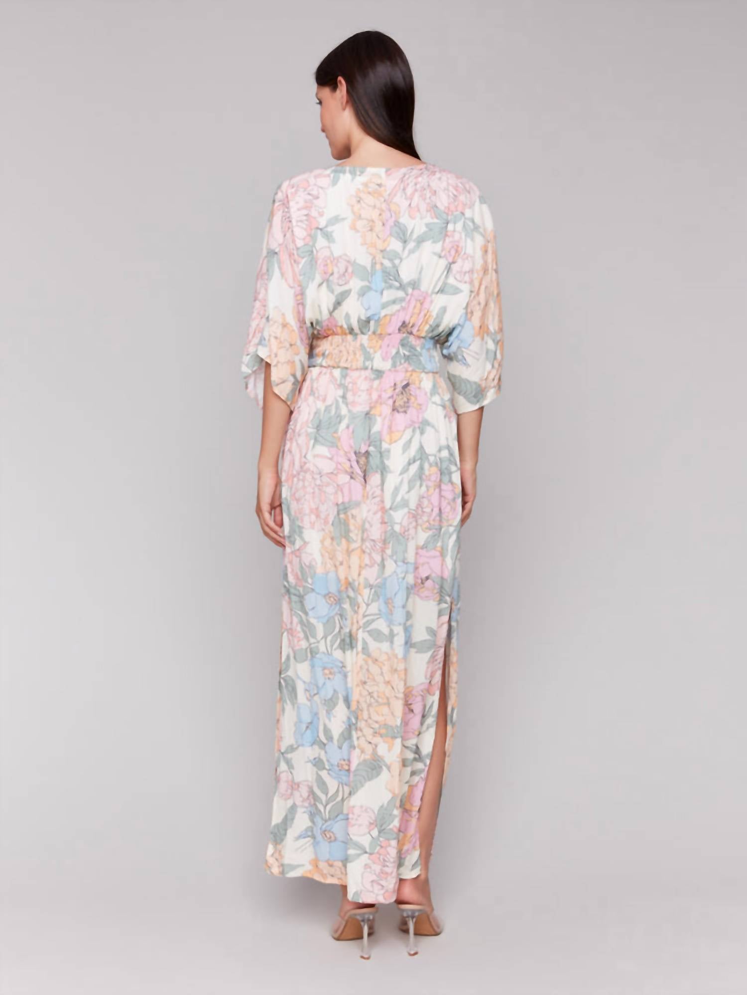 Charlie B - Printed Dolman Sleeve Maxi Dress