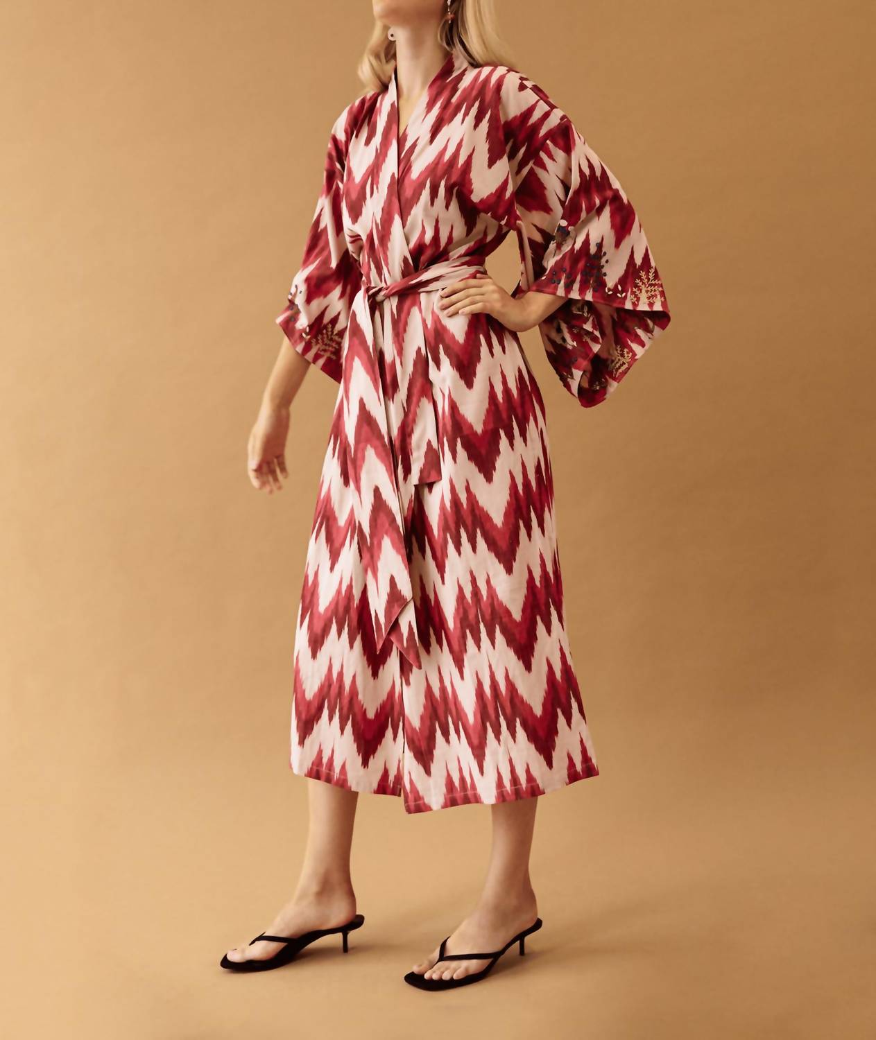 Guadalupe Design - Anisa Ikat V-neck Kimono