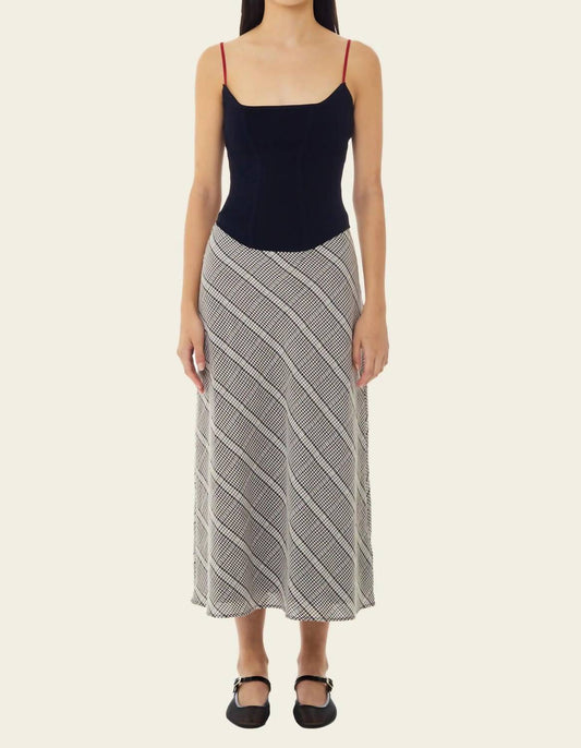 Find Me Now - Aurora Plaid Midi Skirt