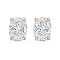 Diana M Jewels - Women's Cushion Lab-Grown Diamond Stud Earrings (1.00 TWC) - Delicate