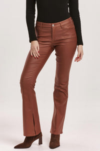 Dear John Denim - Jax Coated Bootcut Jean With Slit