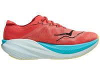 Hoka Men's Mach X 2 Running Shoes in grapefruit electric coral - men's shoe - alternate view