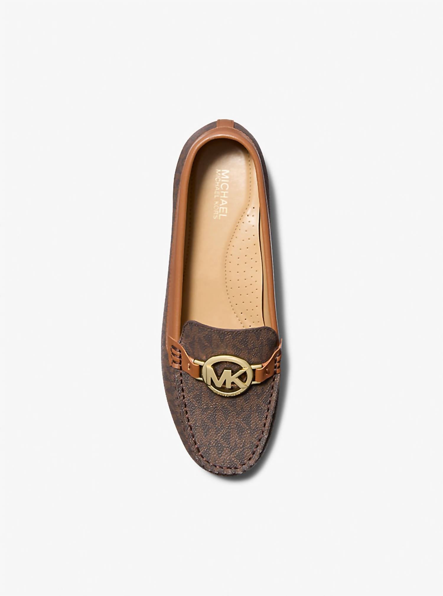 MICHAEL KORS Women's Fulton Signature Logo Moccasins in brown - women's flats - alternate view