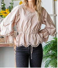 Oli & Hali - Coco Peasant Top