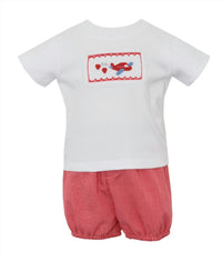 petit bebe Kids Airplane Hearts Diaper Set in white - item