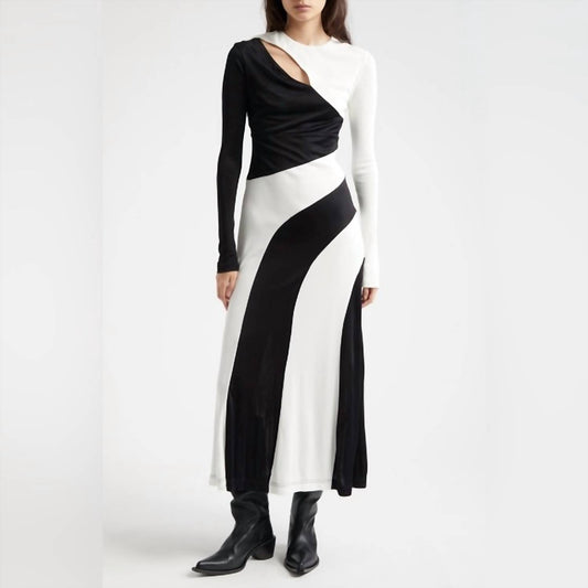Farm Rio - Cut-out Long Sleeve Midi Dress