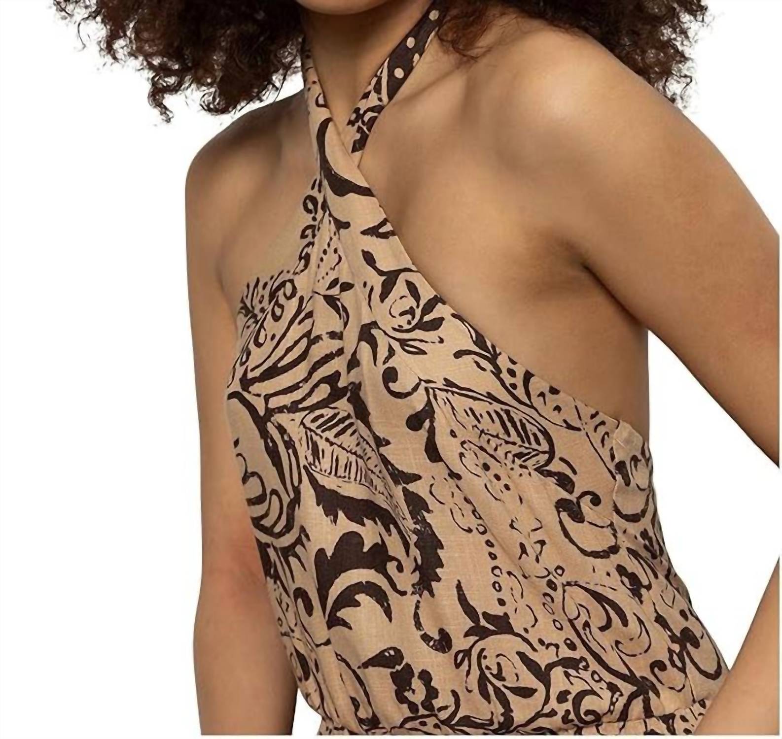 Sanctuary Havana Nights Halter Midi Dress in desert bandana - women's dress - view 4