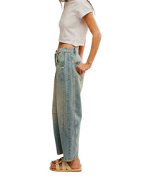 Free People - Good Luck Mid-Rise Barrel Jean