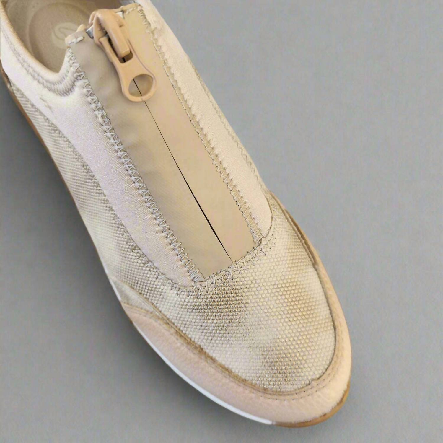 Remonte Women's Wedge Sneaker in cream - women's sneaker - alternate view
