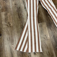 Bestto Women's Bell Bottom Pants in stripe brown - women's pants - alternate view