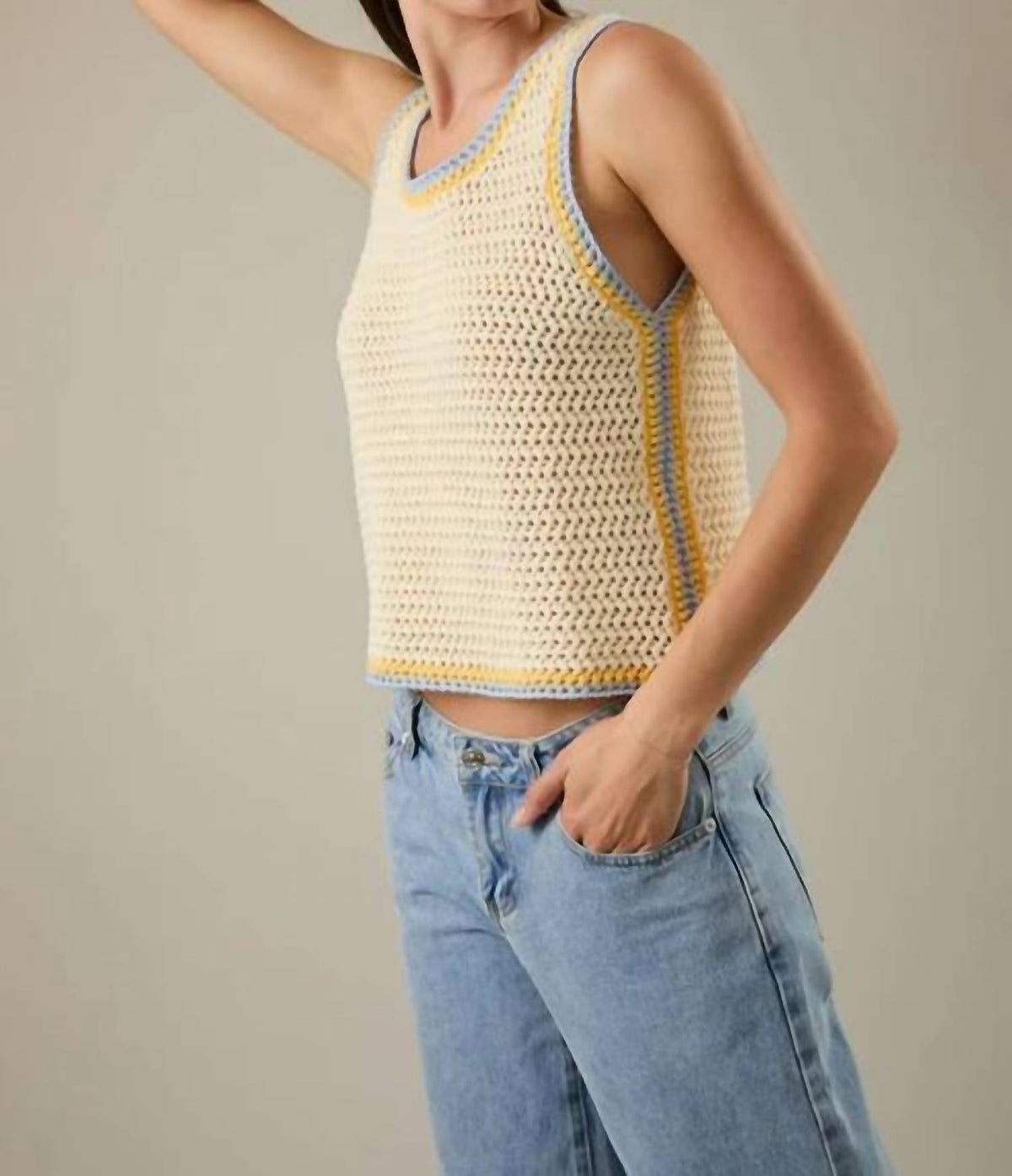 Sunday Edition - Trim Sweater Tank Top