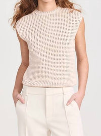 Vince - Mesh Stitch Crew Top