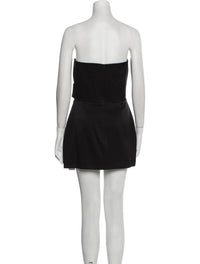 Alex Perry - Satin Crepe Strapless Corset Drape Mini Dress