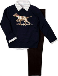 Good Lad Apparel - Boy's Long Sleeve Dog-themed Sweater Set
