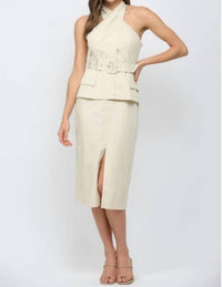 Fate - Belted Midi Dress