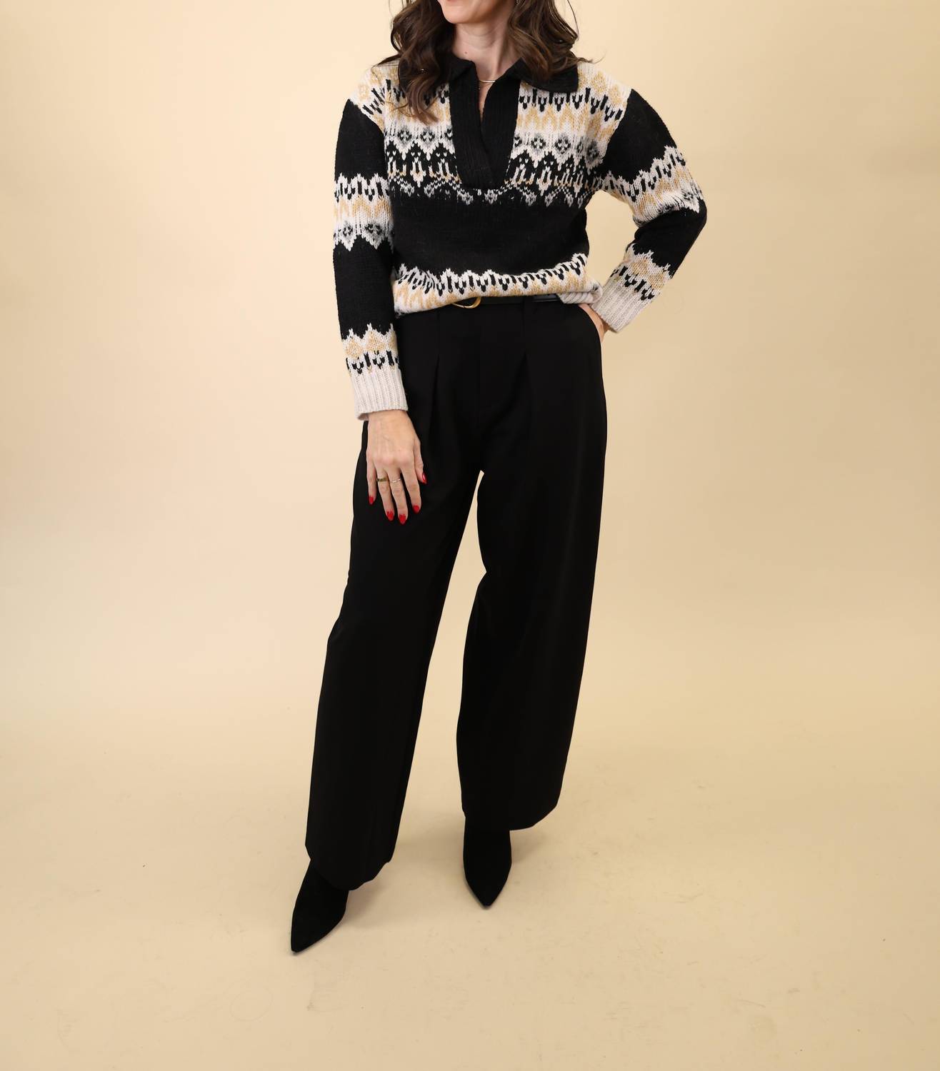 PISTOLA Eden High Rise Trouser Pant in night out - women's pants - alternate view