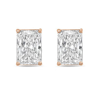Diana M Jewels - Women's Radiant Lab-grown Diamond Stud Earrings (2.50 Tcw) - Classic Plus