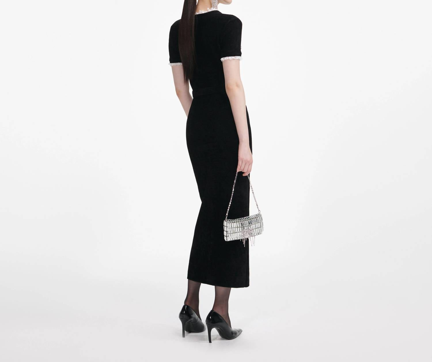 Self-Portrait - Chenille Knit Midi Dress