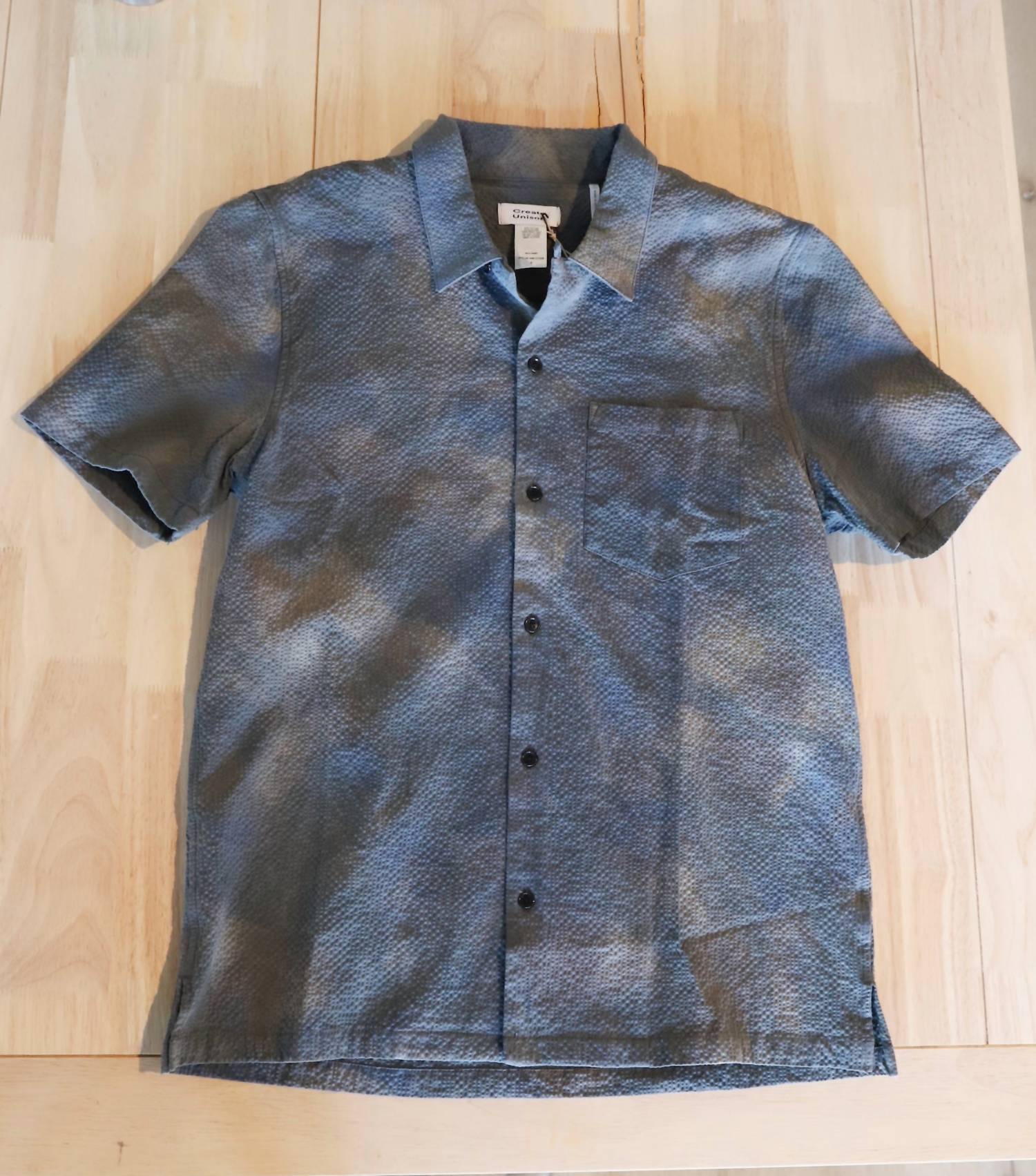 Unison Clothing - Men's Seersucker Camp Camo Shirt