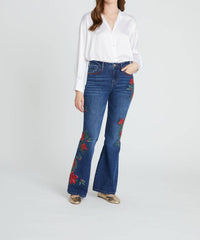 DRIFTWOOD Farrah Flare Jeans in happy holly - women's jeans