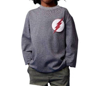 Lola + The Boys Boys' Flash Athletic Long Sleeve Shirt in gray - kids' long sleeve top