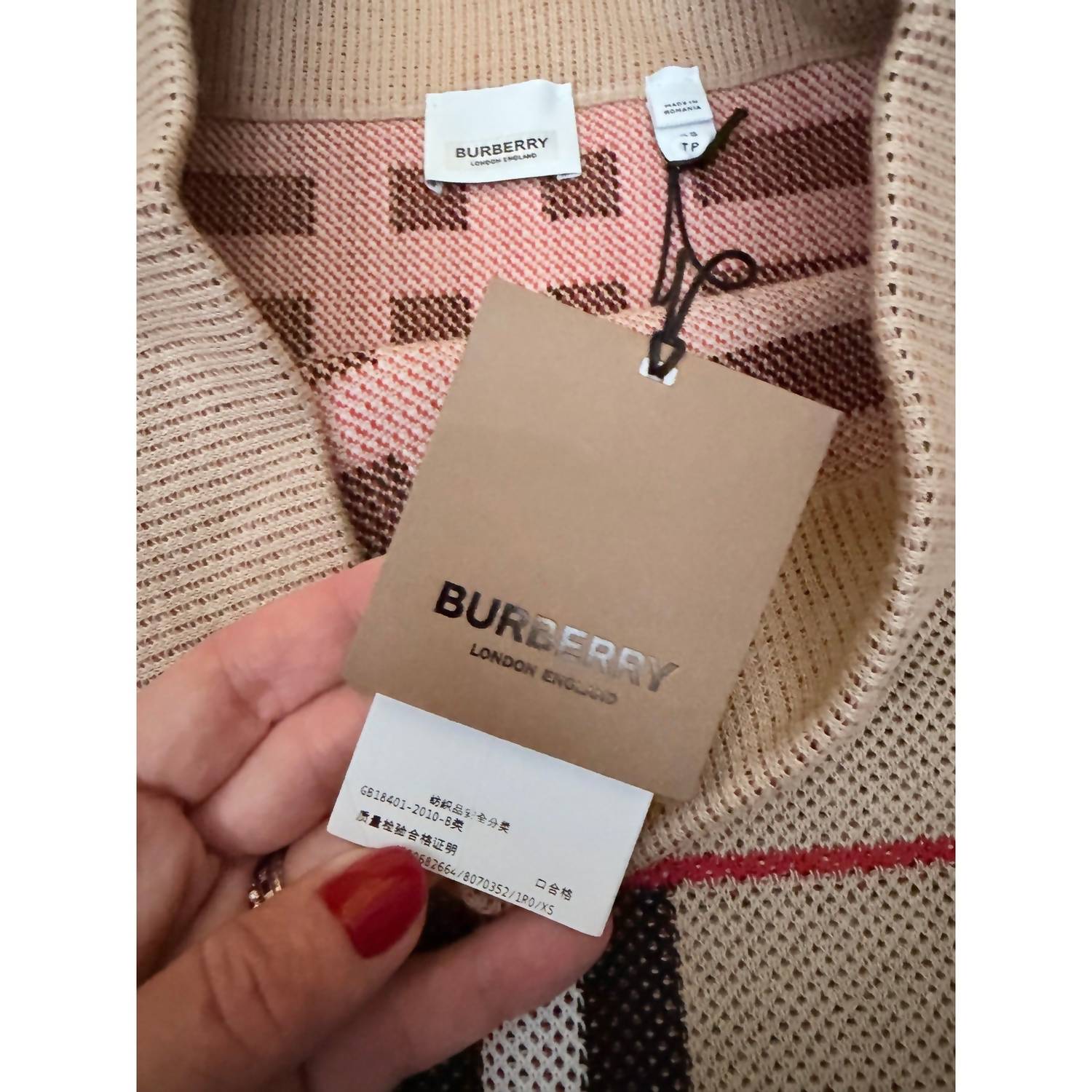 Burberry - Check Knit Mini Skirt