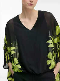 Joseph Ribkoff - Floral Print V-neck Blouse