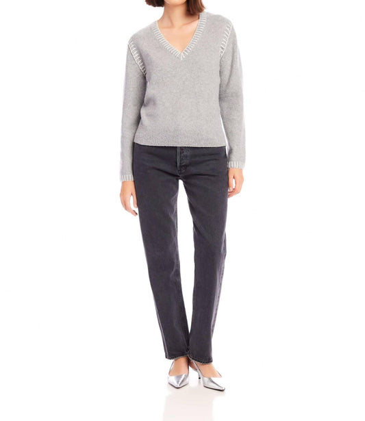 Fifteen Twenty - Ali Stitch V-neck Sweater