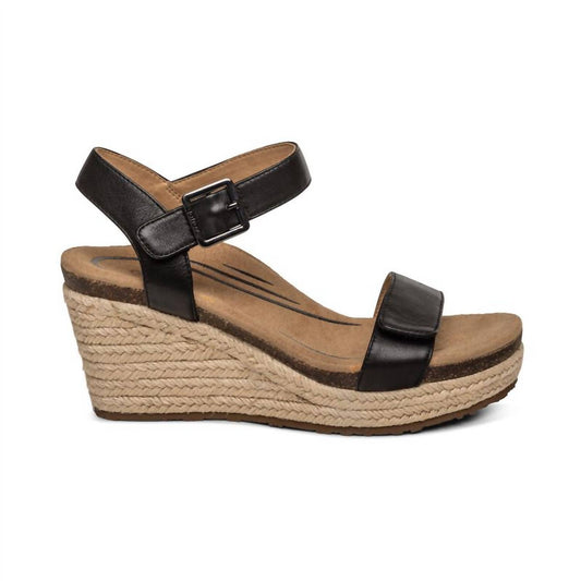 Aetrex - Women's Sydney Suede Wedge Sandals