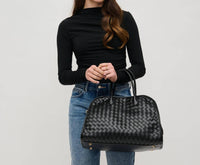 Urban Expressions - Women's Rhonda Woven Vegan Leather Tote Bag