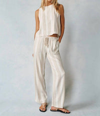 Bella Dahl - Wide Leg Pant With Drawcord