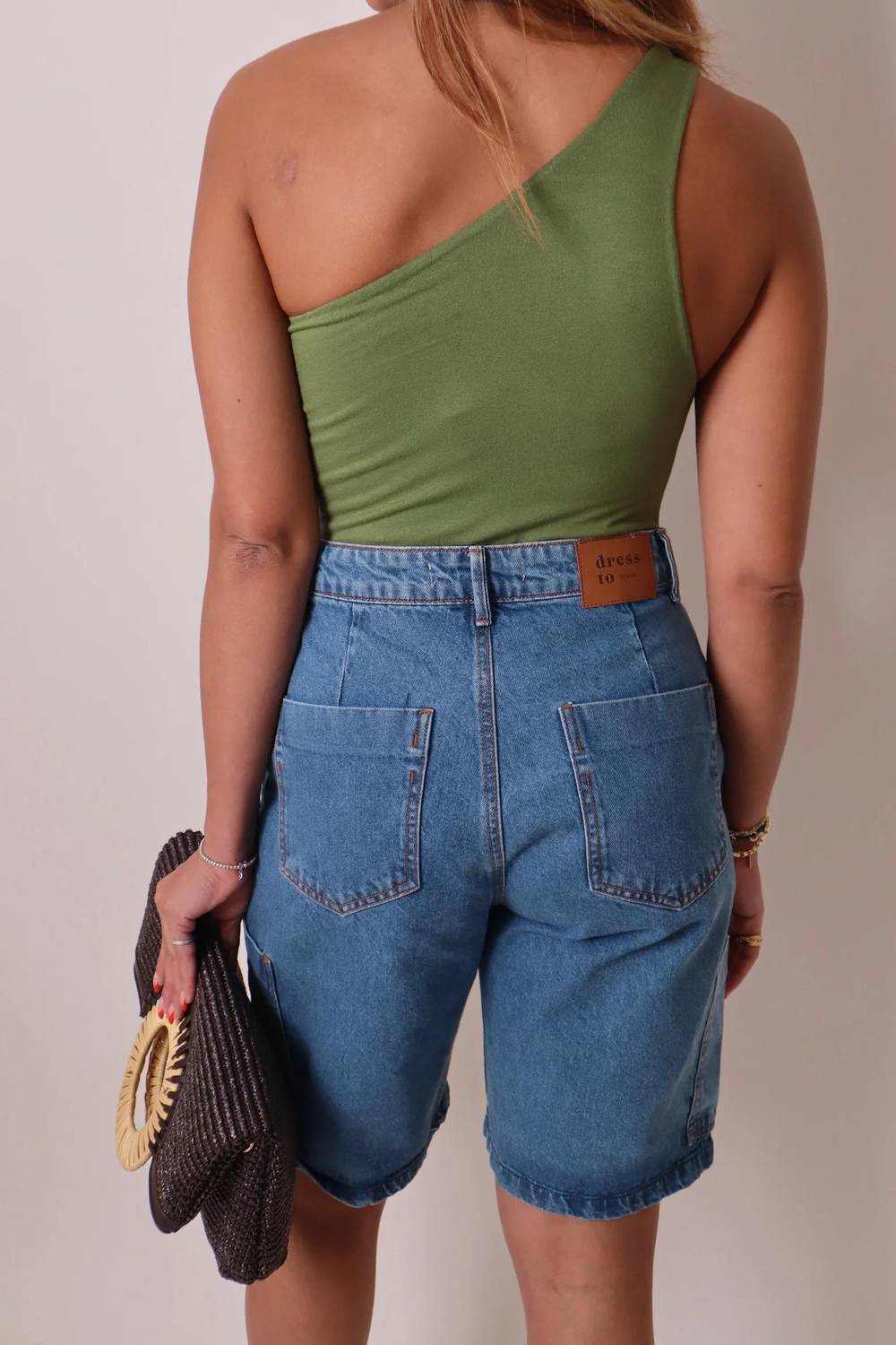 Dress To - One Shoulder Crepe Bodysuit