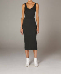 Enza Costa - SILK RIB TANK MIDI DRESS