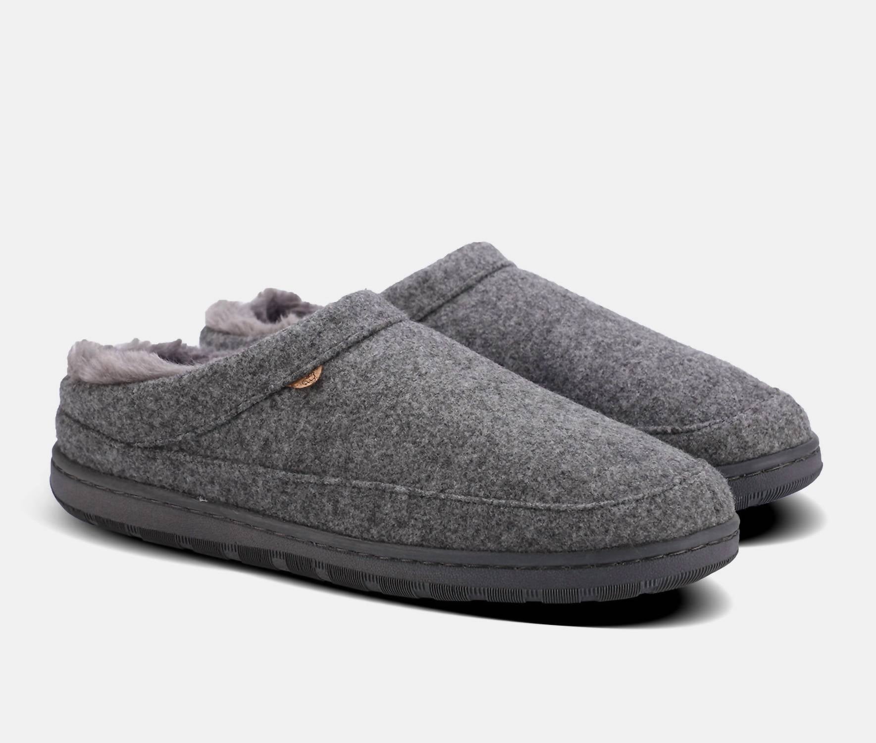 Lamo Men's Julian Clog Ii Slipper in grey wool - men's loafer - view 8