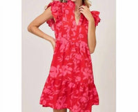 Umgee - Mix Floral Ruffle Sleeve Dress
