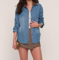 heartloom Bonet Shirt in azure - women's shirt