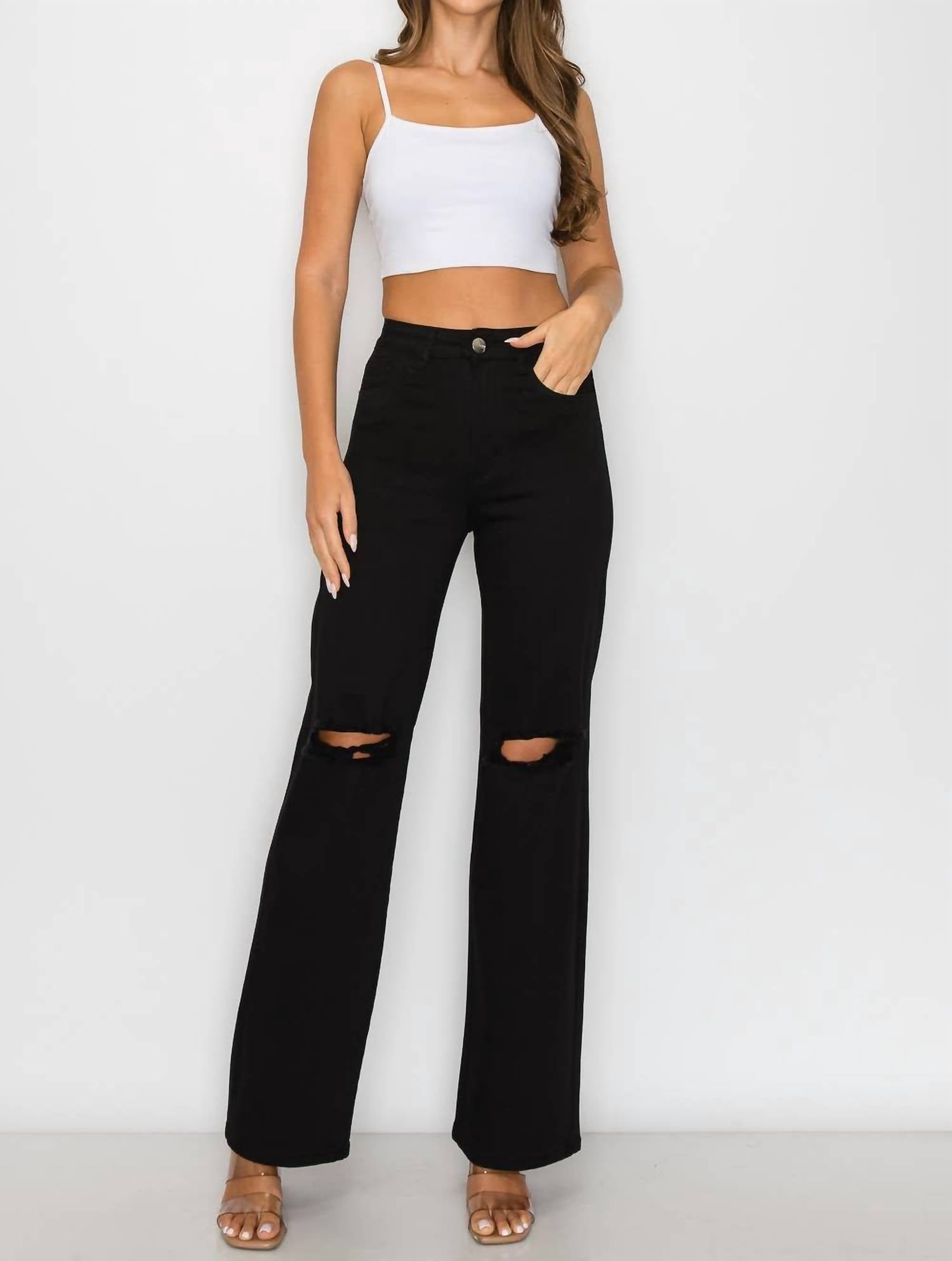 Lover Brand Fashion - Lover's High-Waist Wide Leg Jeans
