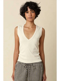 Olivaceous - Kendall V-neck Fitted Tank Top