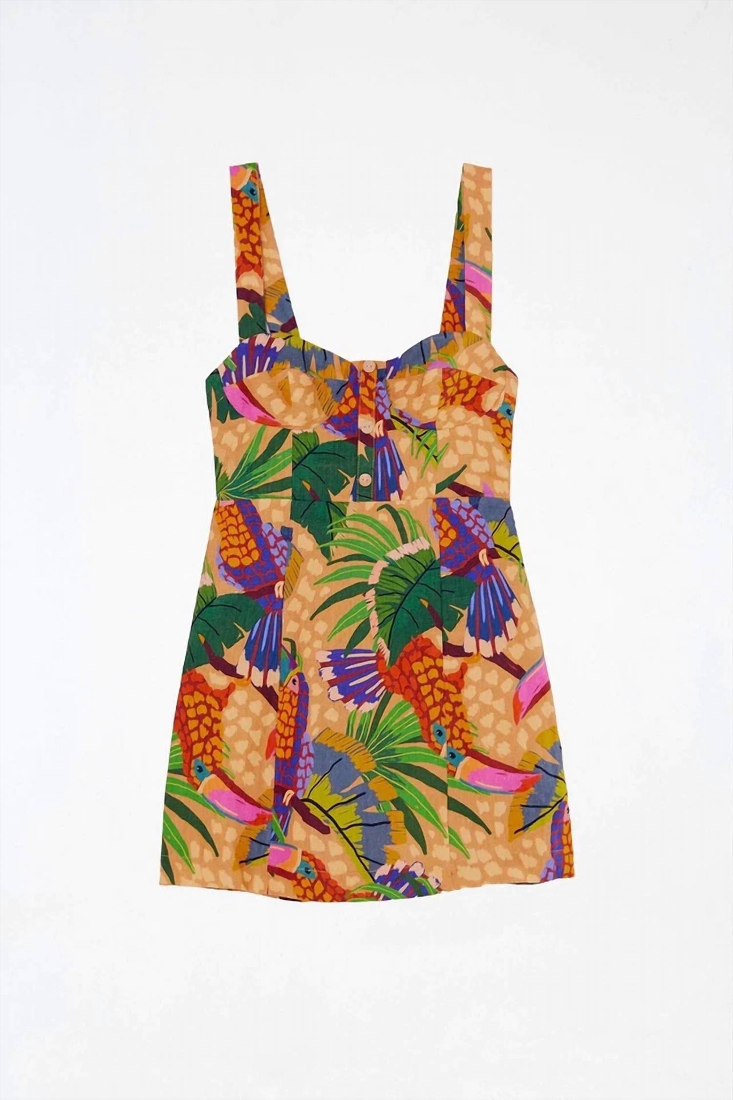 Farm Rio - Toucans Linen Mini Dress