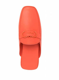 Salvatore Ferragamo Men's Logo Buckle Backless Slipper Mule in red - men's loafer - view 4