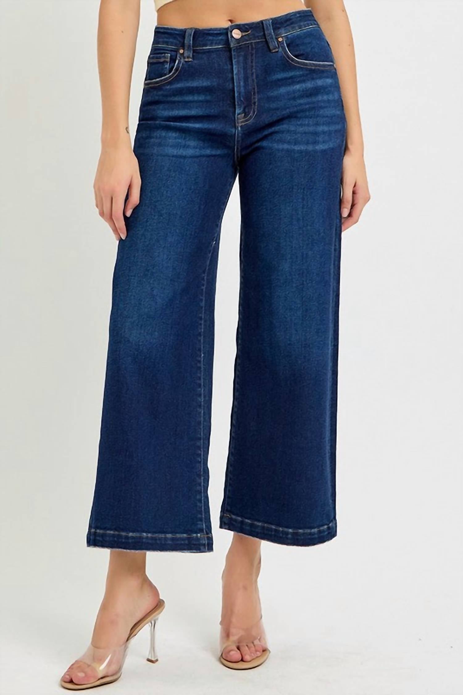 Risen - Lettie High Rise Crop Wide Jeans