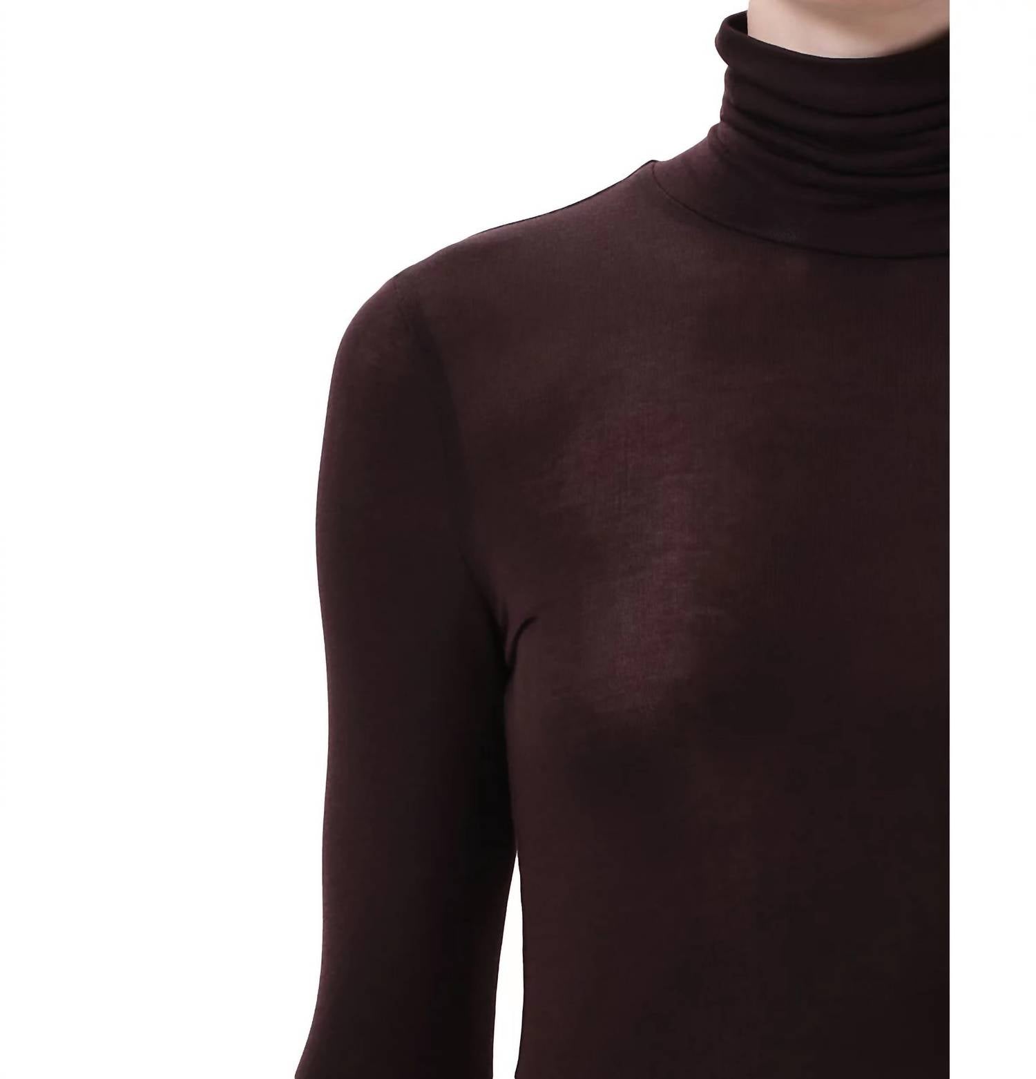 AGOLDE Pascale Turtleneck Top in root - women's sweater - view 4
