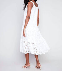 CHARLIE B Eyelet Dress in white - women's dress - detail view