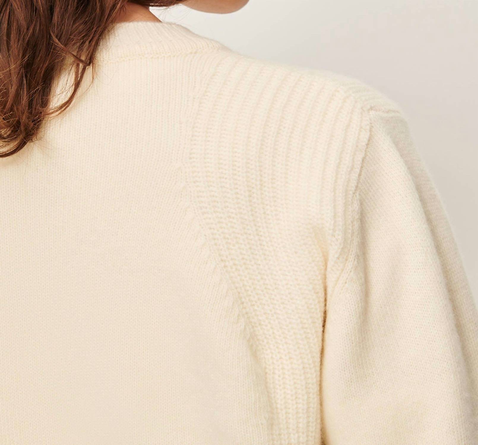 Sessun Women's Baysilte Knit Sweater in cream - women's sweater - alternate view