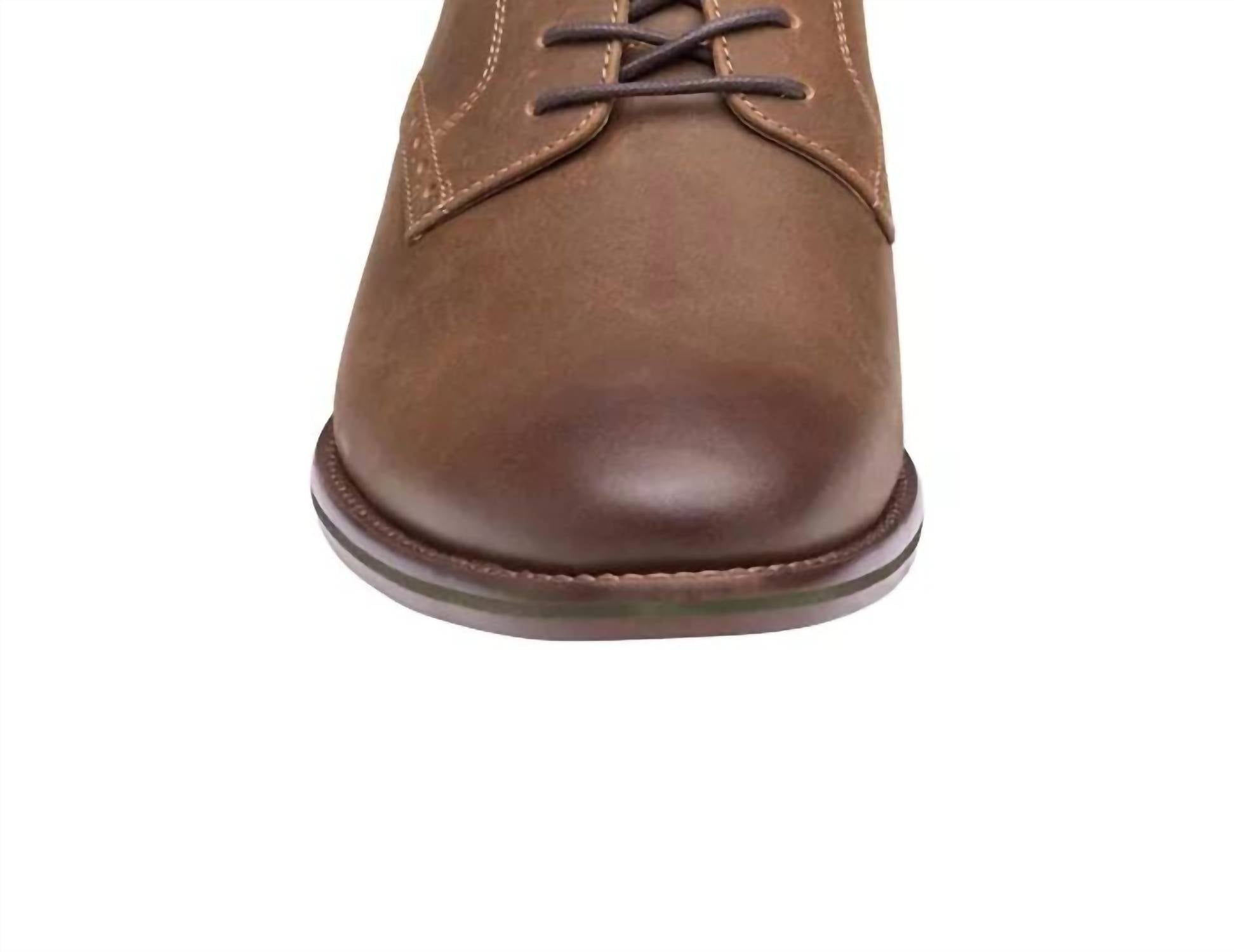 JOHNSTON & MURPHY Men's Conard 2.0 Plain Toe Oxford Shoes in tan oiled leather - men's loafer - alternate view