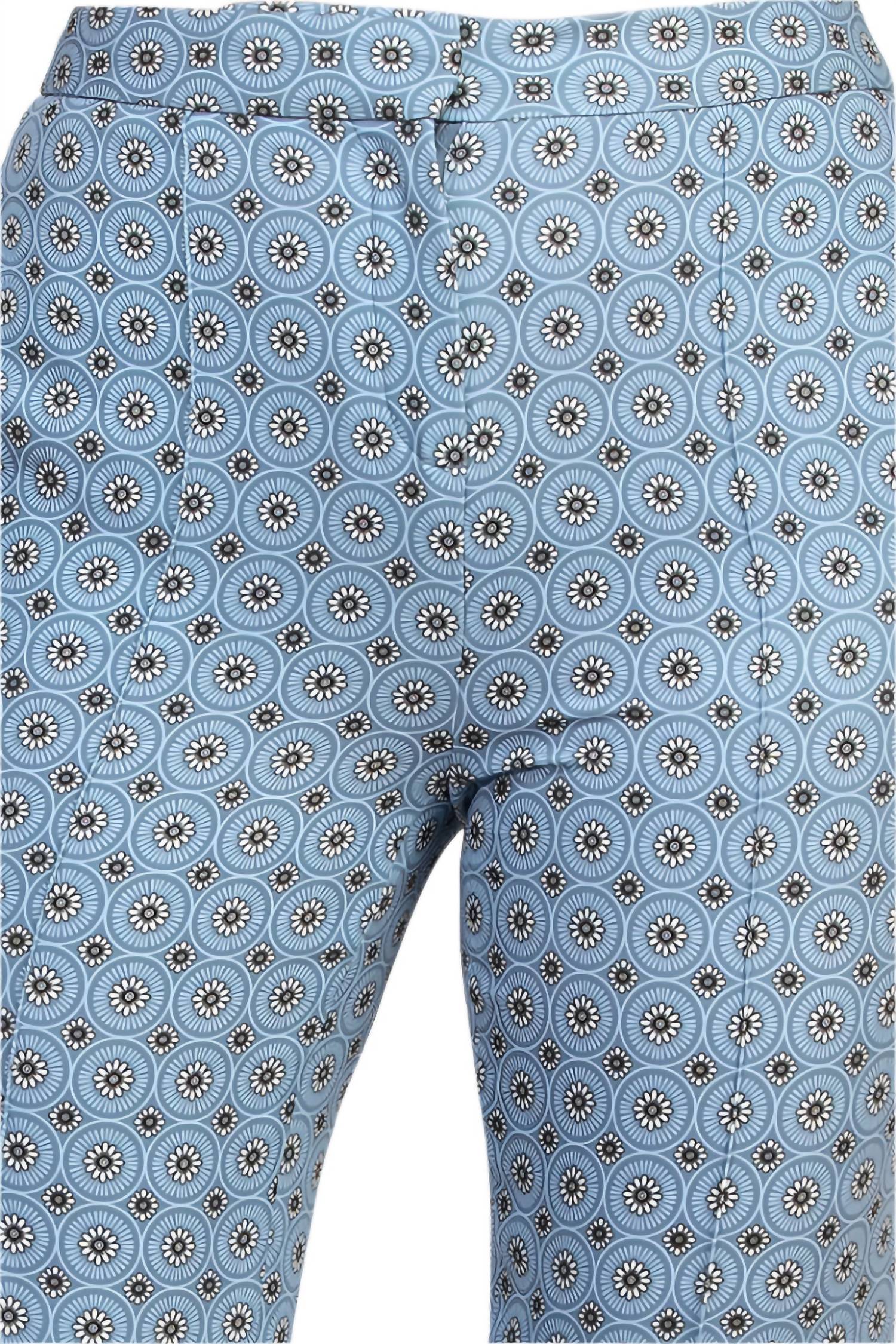 Elie Tahari - Women's Camryn Floral Side Seam Pockets Banded Waist Pants